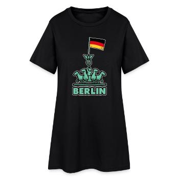 Berlin - Robe T-shirt Femme - noir - Devant