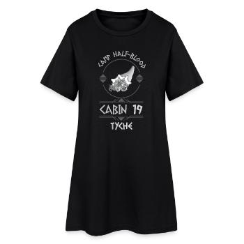 Cabin #19 in Camp Half Blood, Child of Tyche - Women’s T-Shirt Dress - black - Front