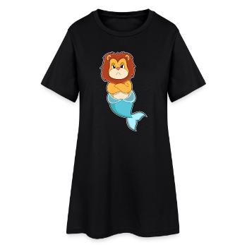 Sirène Lion - Robe T-shirt Femme - noir - Devant