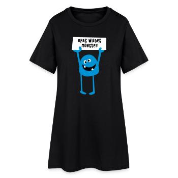 Opa Monster wild Demo Comic coole lustige Sprüche - Frauen T-Shirt-Kleid - Schwarz - Vorne