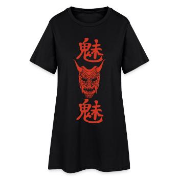Japanese Red Demon - Women’s T-Shirt Dress - black - Front
