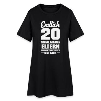 Funny 20th Birthday Gift - Women’s T-Shirt Dress - black - Front