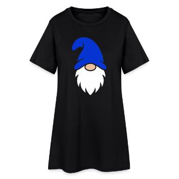 Blaubärtiger Zwerg Charm - Frauen T-Shirt-Kleid - Schwarz - Vorne