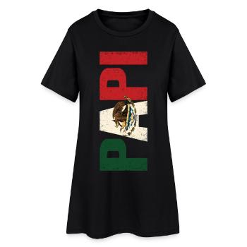 Mexique Pride Flag Eagle Look Vintage - Robe T-shirt Femme - noir - Devant