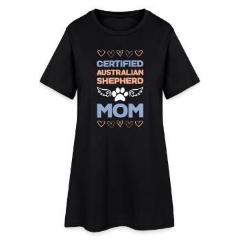 Maman berger australien certifiée - Robe T-shirt Femme - noir - Devant