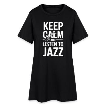 Restez calme et écoutez du jazz - Robe T-shirt Femme - noir - Devant
