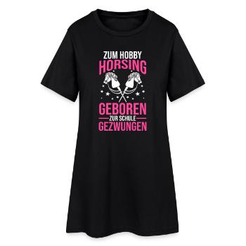 Steckenpferd Hobbyhorse Hobby Horsing - Frauen T-Shirt-Kleid - Schwarz - Vorne