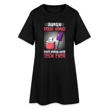 Designer de manucures Salon de manucure cosmétiques - Robe T-shirt Femme - noir - Devant