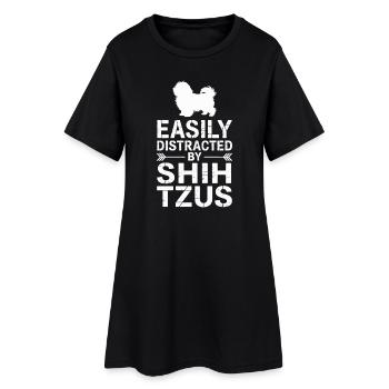 Shih Tzu Dictions Chiens Drôle Shih Tzu Cadeau Shih Tzu - Robe T-shirt Femme - noir - Devant