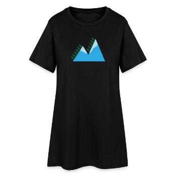 Montagnes - Robe T-shirt Femme - noir - Devant