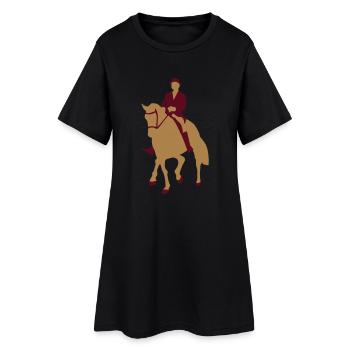 Dressage, cavalier de dressage, Horse - Robe T-shirt Femme - noir - Devant