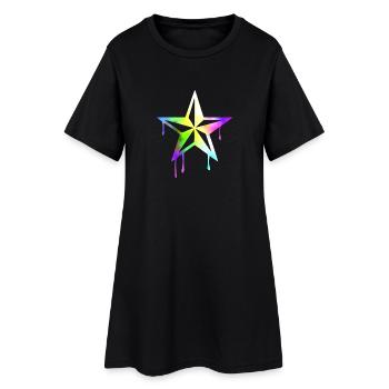 nautic_star_watercolor - Robe T-shirt Femme - noir - Devant