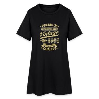 Geburtstag 1963 - Frauen T-Shirt-Kleid - Schwarz - Vorne