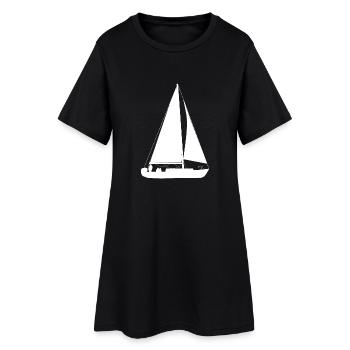 Sailing sailboat sailing ship water sports - Women’s T-Shirt Dress - black - Front