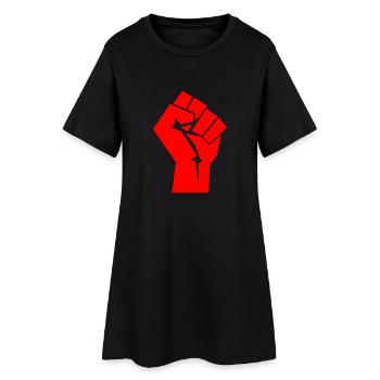 Fist en rouge - Robe T-shirt Femme - noir - Devant