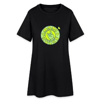 mami rocks (cercle, 3c) - Robe T-shirt Femme - noir - Devant