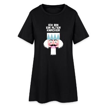 Nussknacker alter Knacker Opa Weihnachten Quote - Frauen T-Shirt-Kleid - Schwarz - Vorne