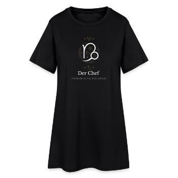Der Chef - Sternzeichen Steinbock - Frauen T-Shirt-Kleid - Schwarz - Vorne