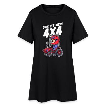 Traktor Jungbauer Statement Nutzfahrzeug Landleben - Frauen T-Shirt-Kleid - Schwarz - Vorne