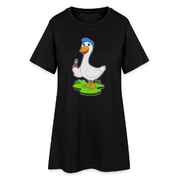 Ciseaux de coiffeur de canard - Robe T-shirt Femme - noir - Devant