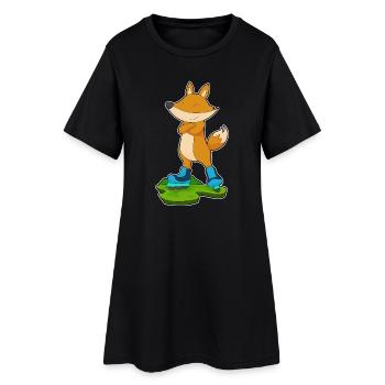 Fuchs Inline skating Inline skates - Frauen T-Shirt-Kleid - Schwarz - Vorne
