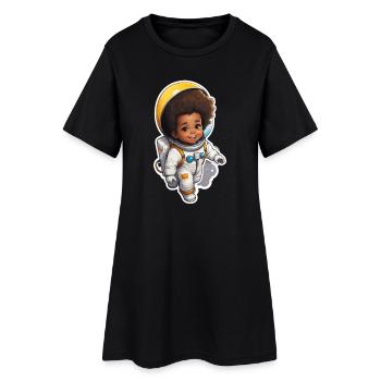 Cute astronaut character for kids - Women’s T-Shirt Dress - black - Front