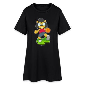 Lion Basketball Player Basketball - Women’s T-Shirt Dress - black - Front