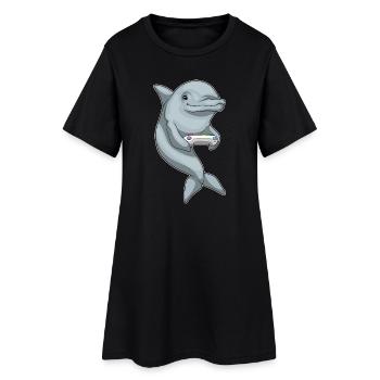 Dolphin Gamer Controller - Women’s T-Shirt Dress - black - Front