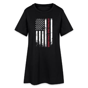 Drapeau du défi du papa fort - Robe T-shirt Femme - noir - Devant