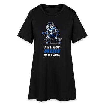 J'ai la Grèce dans mon âme - Robe T-shirt Femme - noir - Devant