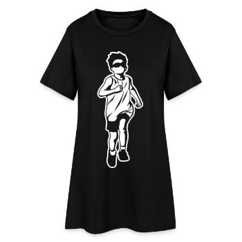 Petit coureur - Robe T-shirt Femme - noir - Devant
