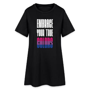 Mois de la fierté LGBT - Adoptez vos vraies couleurs - Robe T-shirt Femme - noir - Devant