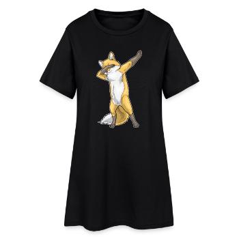 Fuchs Hip Hop Tanz - Frauen T-Shirt-Kleid - Schwarz - Vorne