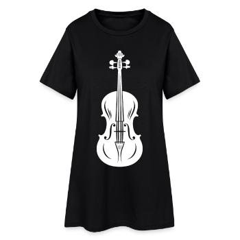 Dessin de violon - Robe T-shirt Femme - noir - Devant