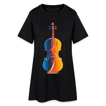 Violon Look BD - Robe T-shirt Femme - noir - Devant