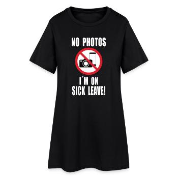 Pas de photos, je suis en congé maladie - Robe T-shirt Femme - noir - Devant