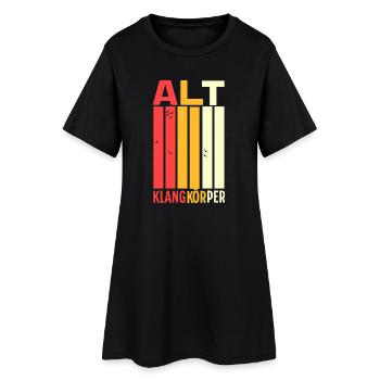 Chor: Alt Klangkörper für Musiker - Frauen T-Shirt-Kleid - Schwarz - Vorne