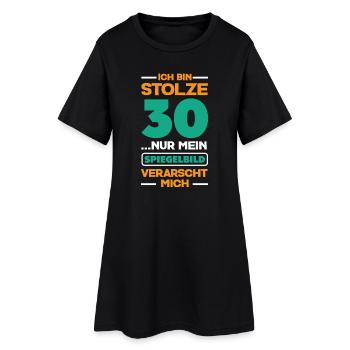 Cadeau amusant pour un 30e anniversaire - Robe T-shirt Femme - noir - Devant