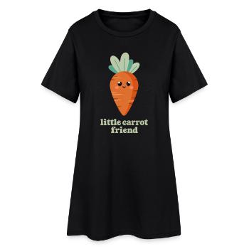 Petit ami carotte - Robe T-shirt Femme - noir - Devant