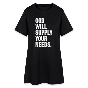 Dieu pourvoira à tes besoins - Robe T-shirt Femme - noir - Devant