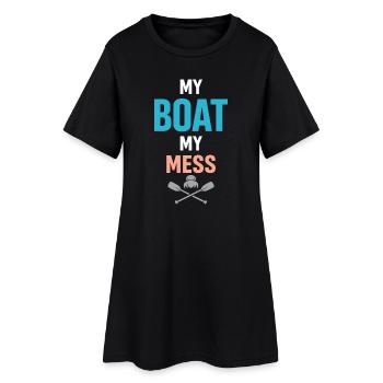 Les poils de mer s’en fichent - Robe T-shirt Femme - noir - Devant