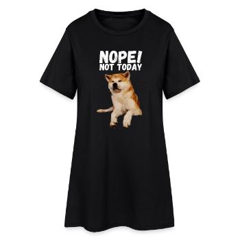 Akita Non, pas aujourd’hui - Robe T-shirt Femme - noir - Devant