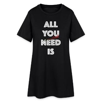 All You Need is Handball (Weiß) - Frauen T-Shirt-Kleid - Schwarz - Vorne