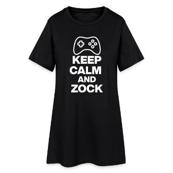 KEEP CALM AND GAMBLE! GAMING GAMER CONSOLE PC white - Women’s T-Shirt Dress - black - Front