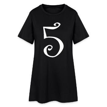 5. ANNIVERSAIRE. 5 ANS. 5e ANNIVERSAIRE - Robe T-shirt Femme - noir - Devant
