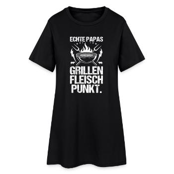 Barbecue, fête des pères, papa - Robe T-shirt Femme - noir - Devant