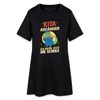 Kita Erste Klasse Dinosaurier Schüler Kindergarten - Frauen T-Shirt-Kleid - Schwarz - Vorne