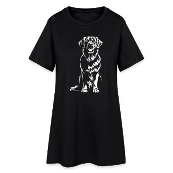 Golden Retriever "Black Edition" - Frauen T-Shirt-Kleid - Schwarz - Vorne