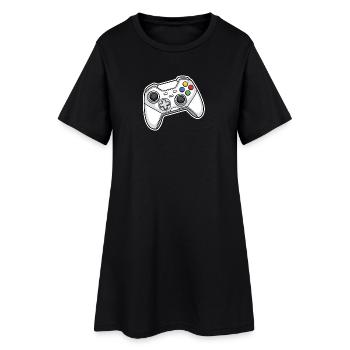 Illustration de manette rétro - Robe T-shirt Femme - noir - Devant
