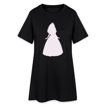 Silhouette de princesse lilas - Robe T-shirt Femme - noir - Devant